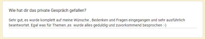Antwort Feedback Formular